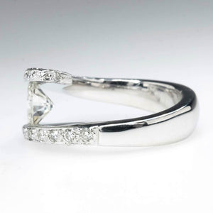 1.21ct Round VS2/G Diamond Bypass Statement Ring in 14K White Gold