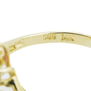 0.4ctw Ruby & Diamond Accented Ring in 14KYG- Size 8.25