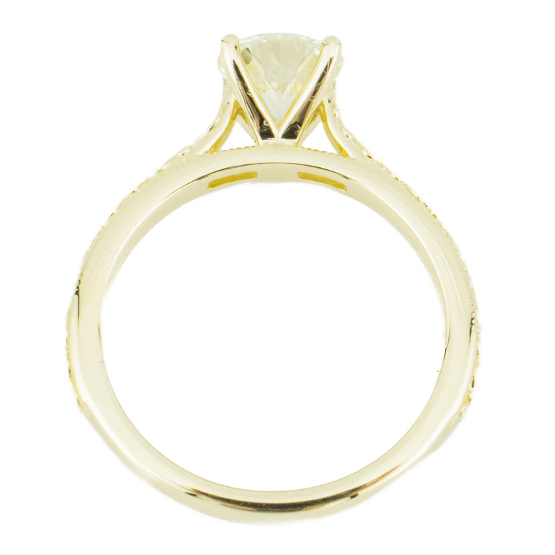 GIA 1.15ct Round Diamond SI1/N Solitaire Engagement Ring in 14K Yellow Gold - Size 7