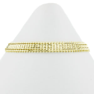 7mm Wide Mesh 6.5" Bracelet in 14K Yellow Gold - 11.1 Grams