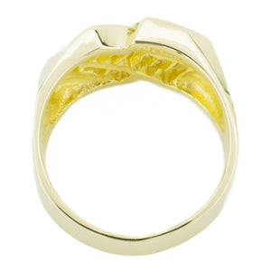 1.00ctw Gent's Diamond Cluster Ring in 14K Yellow Gold - Size 9.75