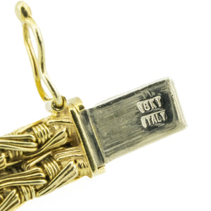 Fancy Wire Link 7.25" Bracelet in 18K Yellow Gold - 25.3 Grams