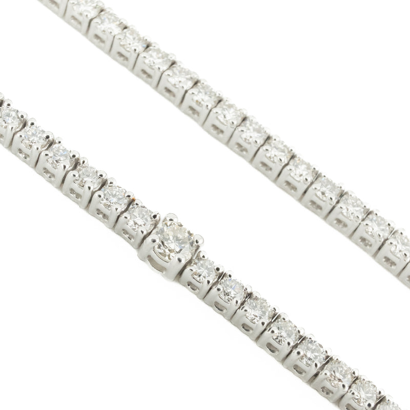 4.00ctw Diamond Tennis 20" Necklace in 14K White Gold - 21 Grams