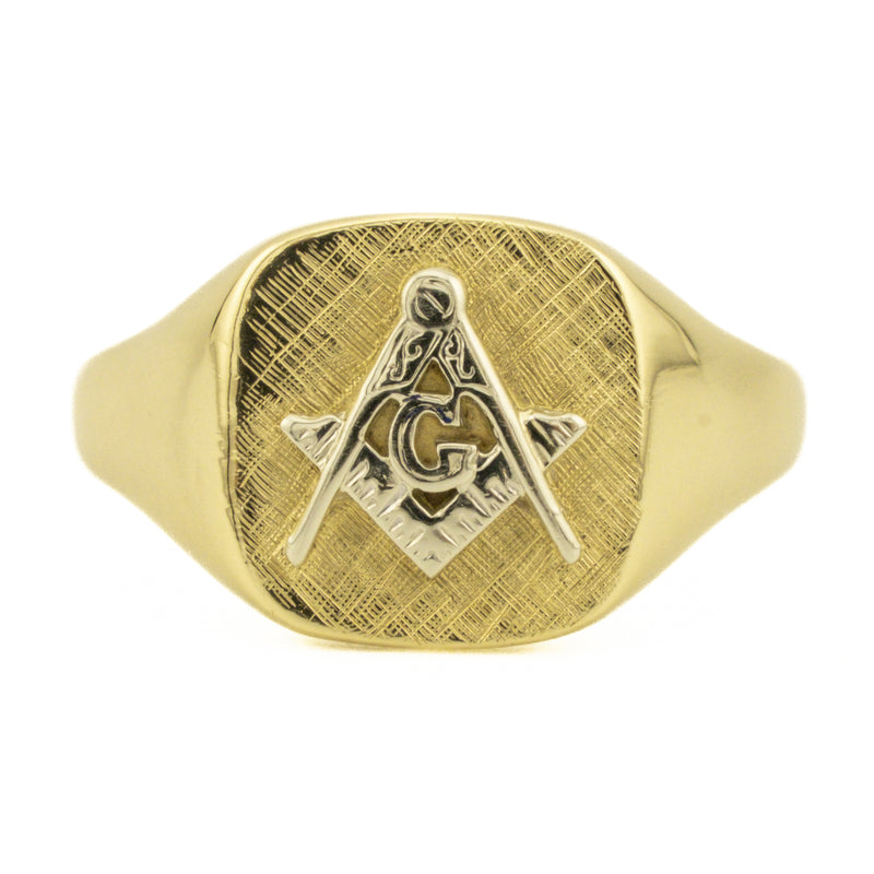 Masonic Ring in 10K Yellow Gold - Size 12.75