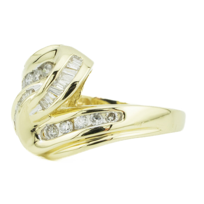 0.50ctw Diamond Cluster Lady's Ring in 14K Yellow Gold - Size 6