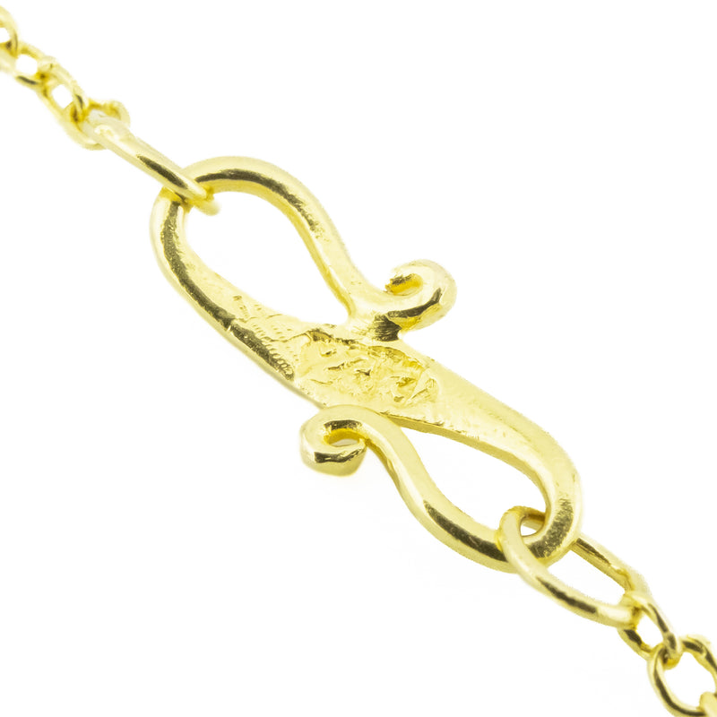 1mm Wide Fancy 17" Chain Necklace in 22K Yellow Gold - 6.2 Grams