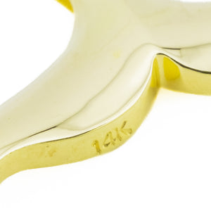 Whale Tail Pendant in 14K Yellow Gold - 1.6 Grams