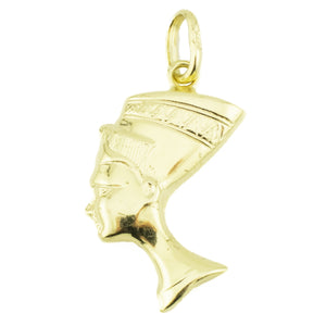 Nefertiti Pendant in 14K Yellow Gold 2.2 Grams