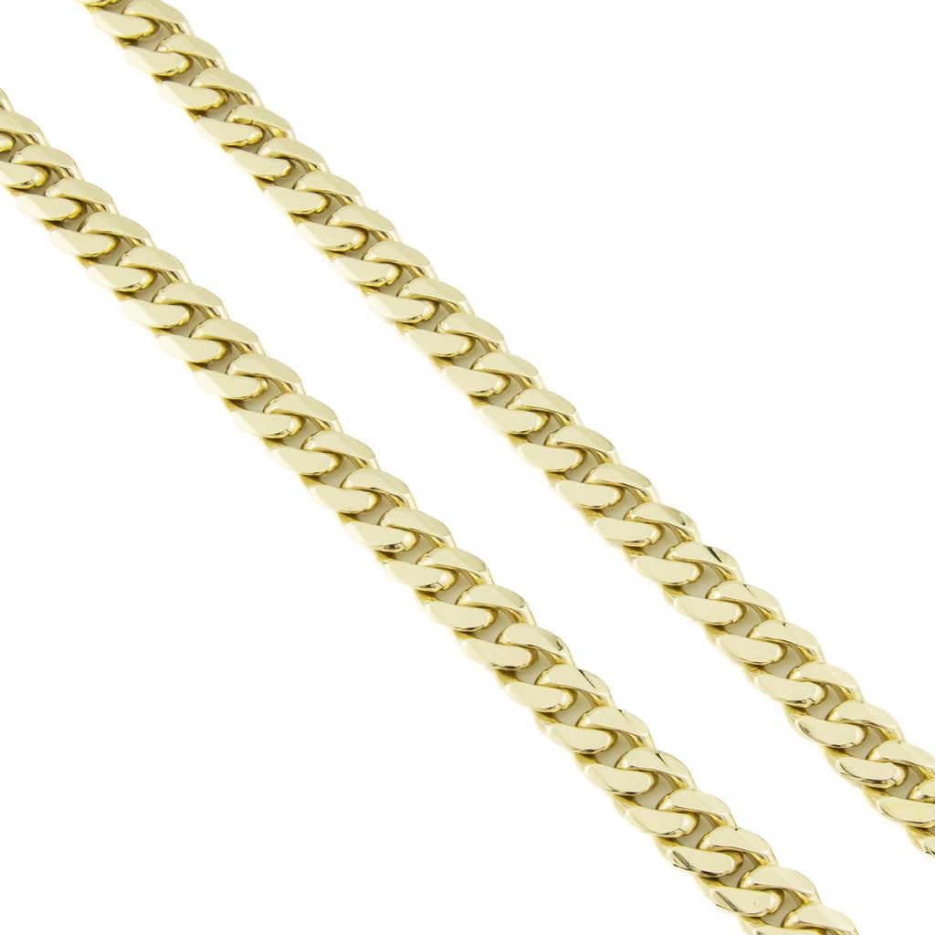 8.5mm Wide Solid Cuban Link 20" Chain in 14K Yellow Gold - 92.7 grams