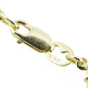 Fancy Elephants Link 7.25" Bracelet in 14K Yellow Gold - 9.1 Grams