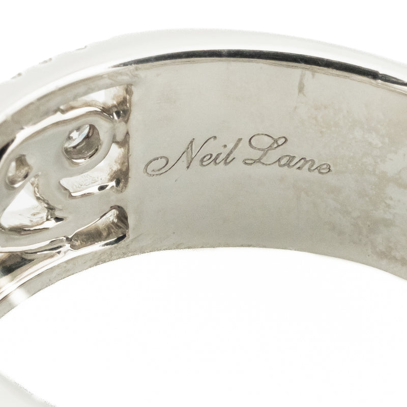 Neil Lane 0.60ctw Diamond Accented Wedding Band Ring in 14K White Gold - Size 8.5