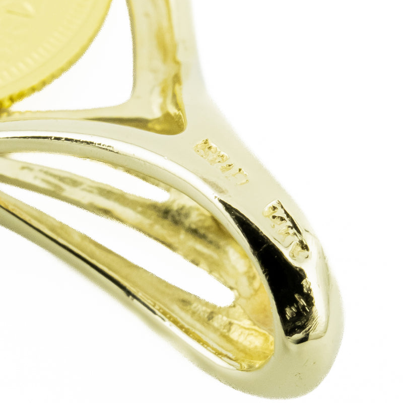 1996 Gibraltar 1/25 oz Crown Rose Coin Pendant Charm in 24K and 14K Yellow Gold