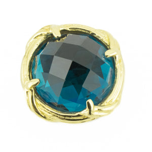 Peter Thomas Roth 9.30ctw Blue Topaz Pendant in 18K Yellow Gold on 18" Cable Chain in 18K Yellow Gold