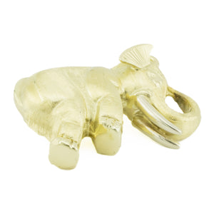 Gold Elephant Pendant in 14K Yellow Gold - 7 Grams