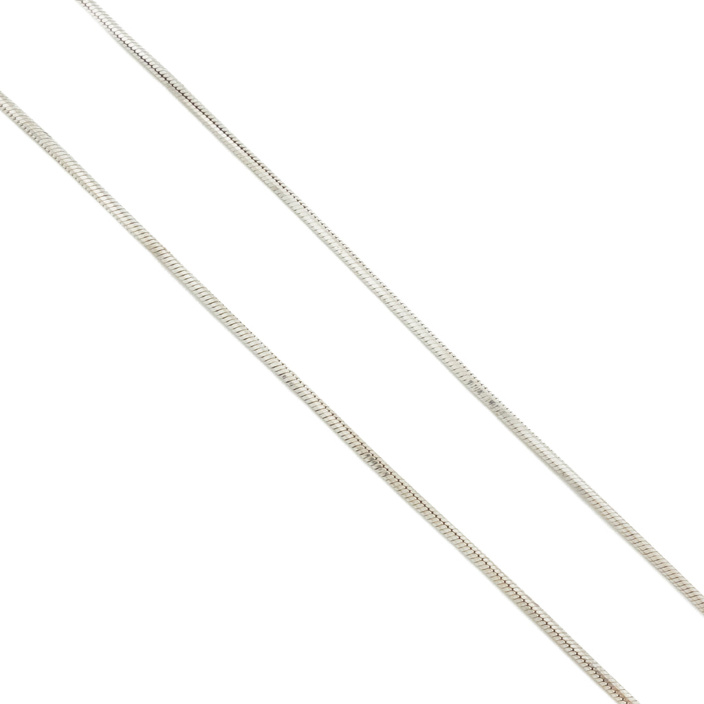 2mm Wide Snake Link 16" Chain in 14K White Gold - 10.6grams