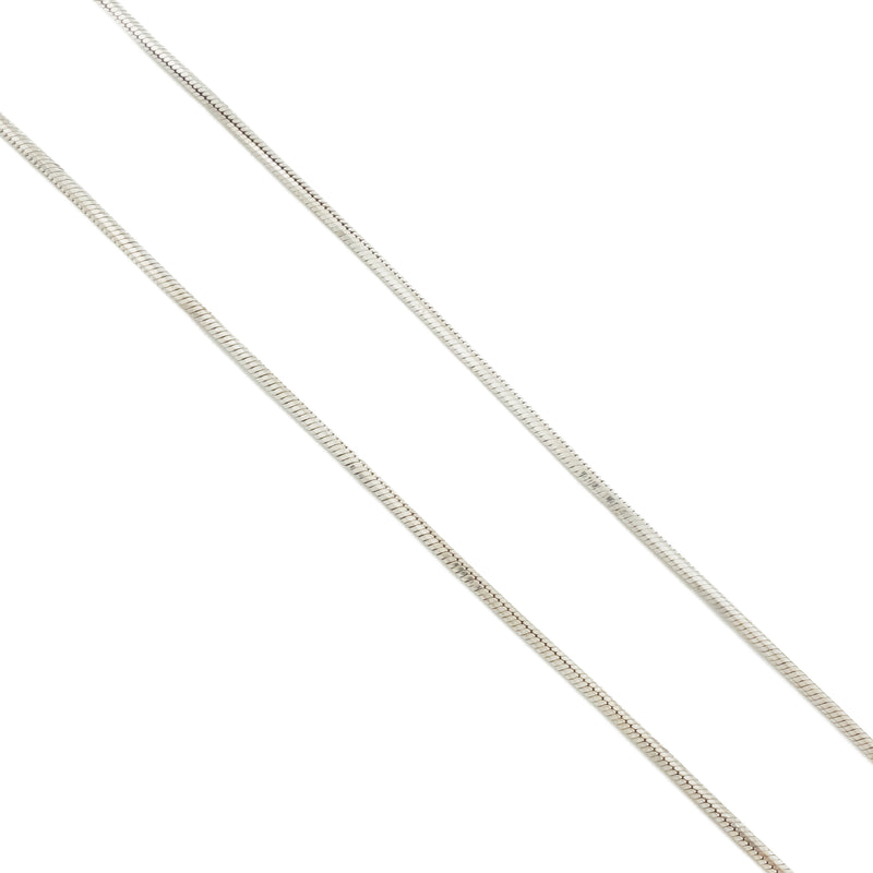 2mm Wide Snake Link 16" Chain in 14K White Gold - 10.6grams