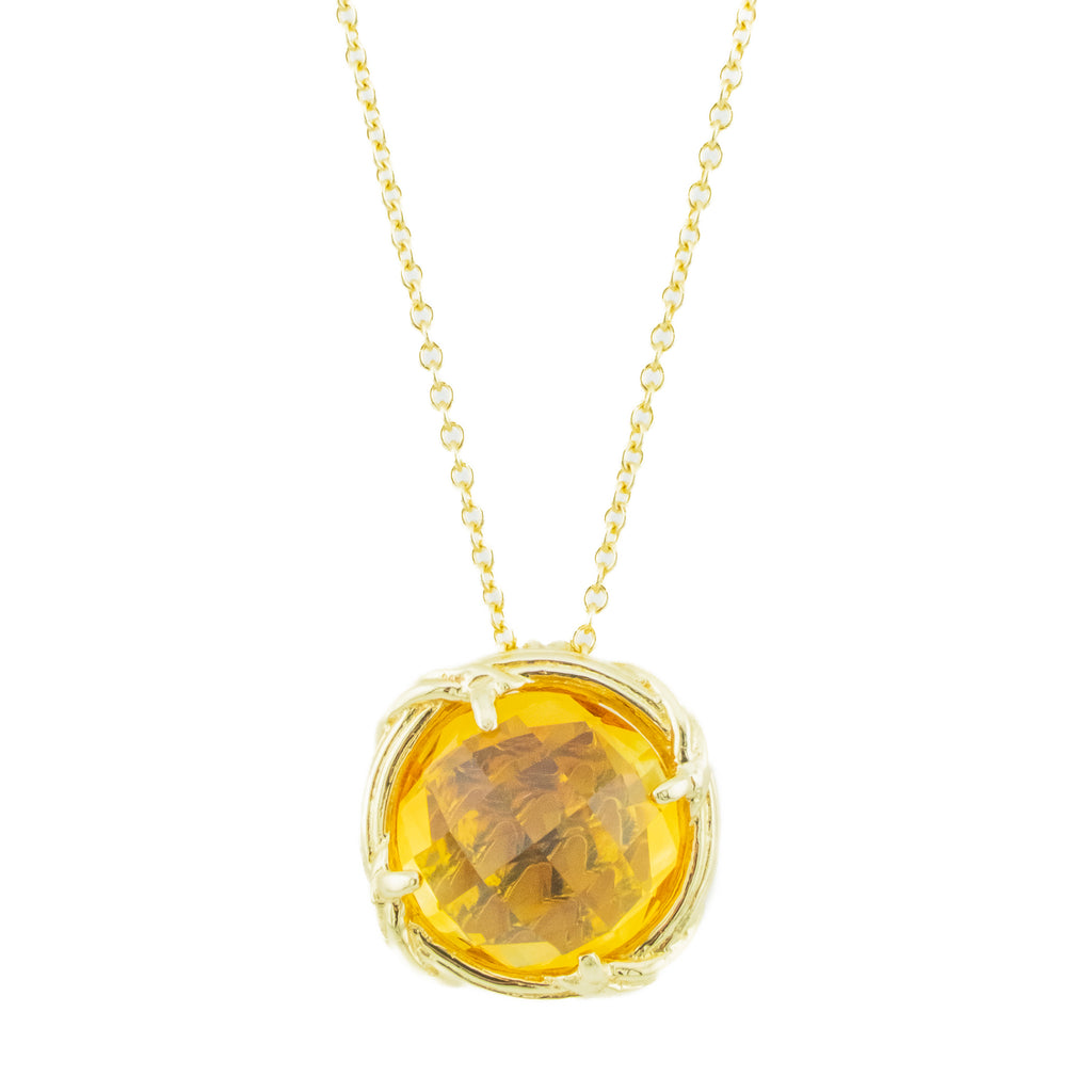 Peter Thomas Roth 2.6ctw Citrine Pendant in 18K Yellow Gold on 18" Cable Chain in 18K Yellow Gold