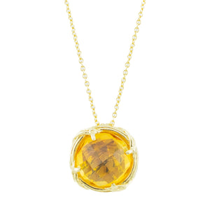 Peter Thomas Roth 2.6ctw Citrine Pendant in 18K Yellow Gold on 18" Cable Chain in 18K Yellow Gold