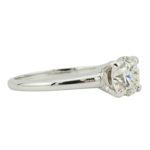 0.95ctw European Cut G/VS2 Diamond Solitaire Engagement Ring in 14K White Gold