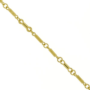 Fancy Fashion Link Bracelet 8" in 18K Yellow Gold