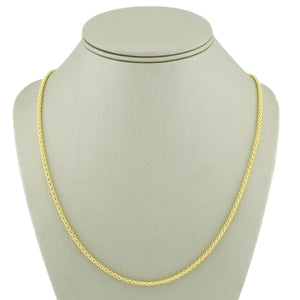 2.7mm Wide Mesh 22" Necklace in 18K Yellow Gold - 8.5 Grams
