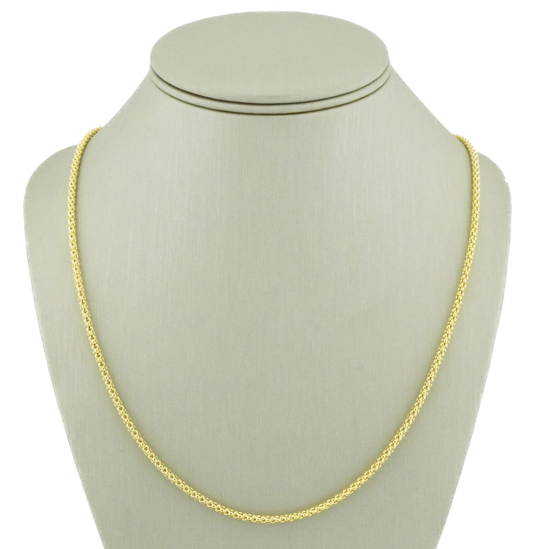 2.7mm Wide Mesh 22" Necklace in 18K Yellow Gold - 8.5 Grams