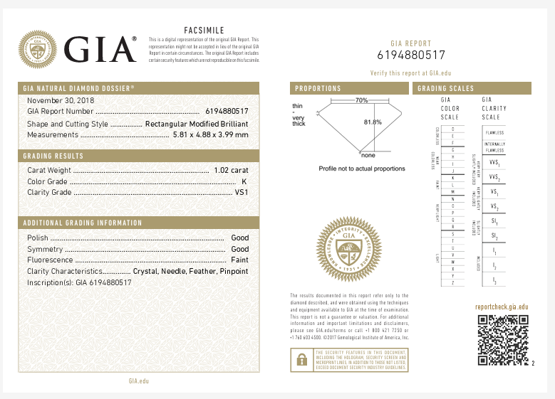 GIA 1.02ctw Princess Cut Diamond Solitaire Pendant in 14K Yellow Gold - Chain Not Included