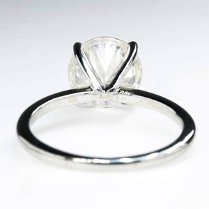 GIA 3.68ct I1/K Round Diamond Solitaire Engagement Ring in 14K White Gold