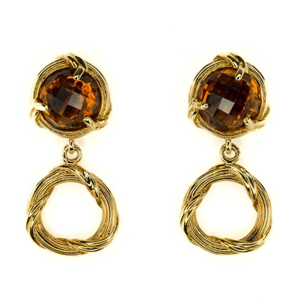 3.86ctw Peter Thomas Roth Citrine Earrings in 18K Yellow Gold