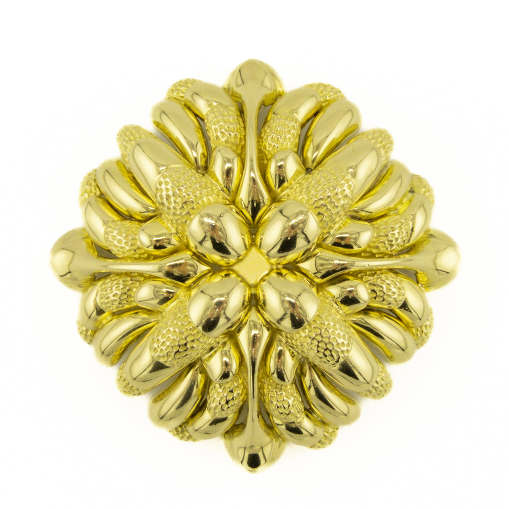 Cartier Chrysanthemum Brooch 18K Yellow Gold - 37 Grams