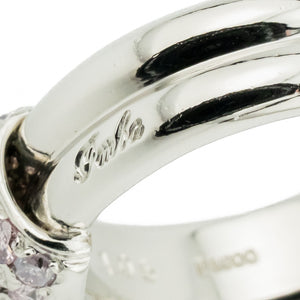 1.05ctw Pink Diamond Accented Fashion Ring in Platinum .900 -Size 7