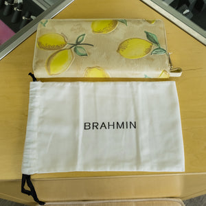 Brahmin Amalfi Collection Lemon Large Duxbury Satchel & Travel Wallet/Clutch