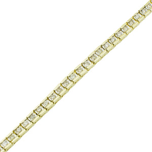 1.00ctw Round Brilliant Diamond 7.25" Tennis Bracelet in 10K Yellow Gold