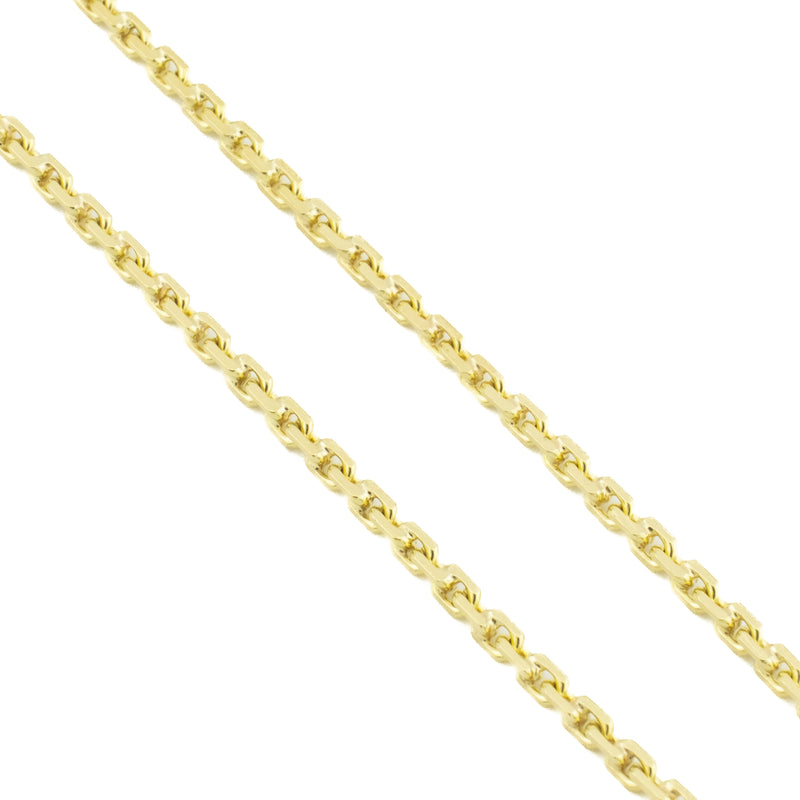 1.9mm Wide Fancy Cable Chain Necklace 24" in 18K Yellow Gold - 11g