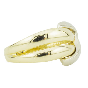 Fashion Gold Ring in 14K Two Tone Gold - Size 6.25