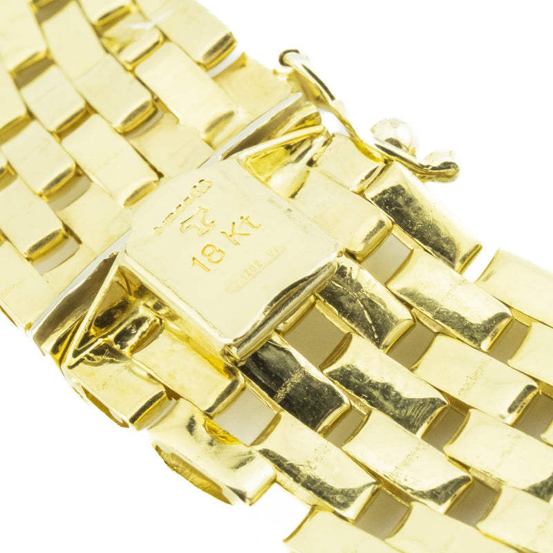 14mm Wide Panther 16" Necklace in 18K Yellow Gold - 52.5 Grams