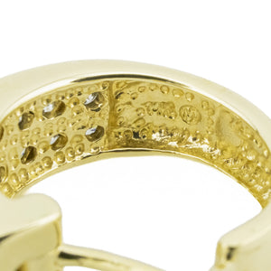 1.00ctw Round Diamond Pavé Set Hoop Earrings in 14K Yellow Gold