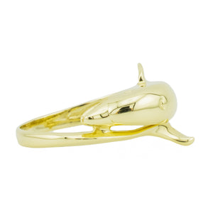 Dolphin Gold Ring in 14K Yellow Gold - Size 5.75