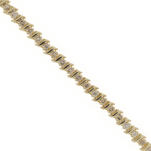 2.50ctw Multi Diamond 7.5" Tennis Bracelet in 10K Yellow Gold