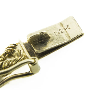 0.25ctw Diamond Accented 7" Rope Bracelet in 14K Yellow Gold - 3.9 Grams