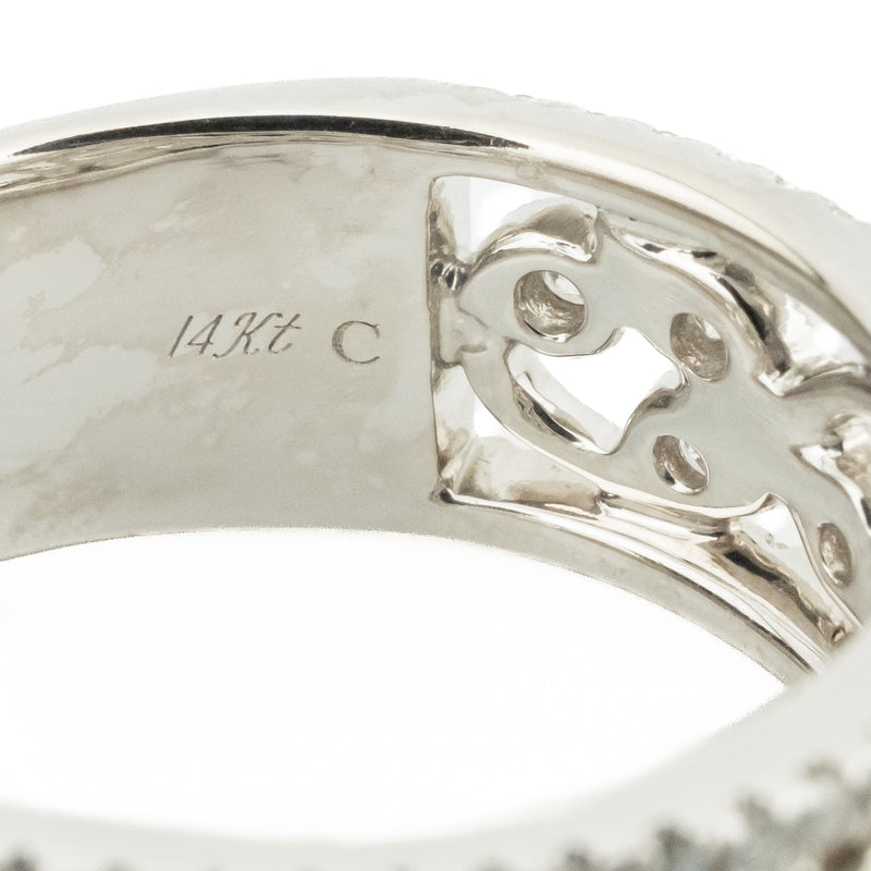 Neil Lane 0.60ctw Diamond Accented Wedding Band Ring in 14K White Gold - Size 8.5