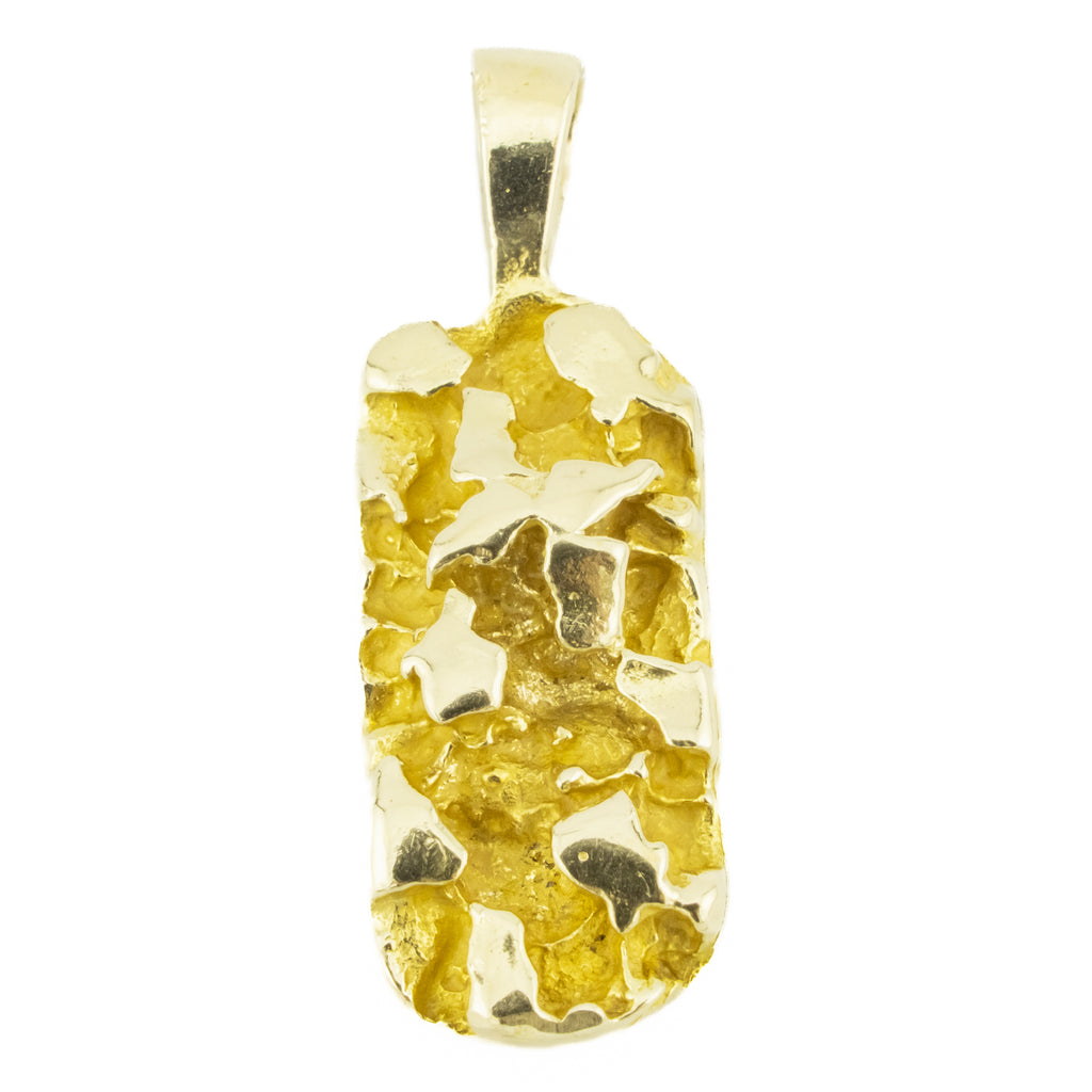 Gold Nugget Pendant in 14K Yellow Gold - 5.5 Grams