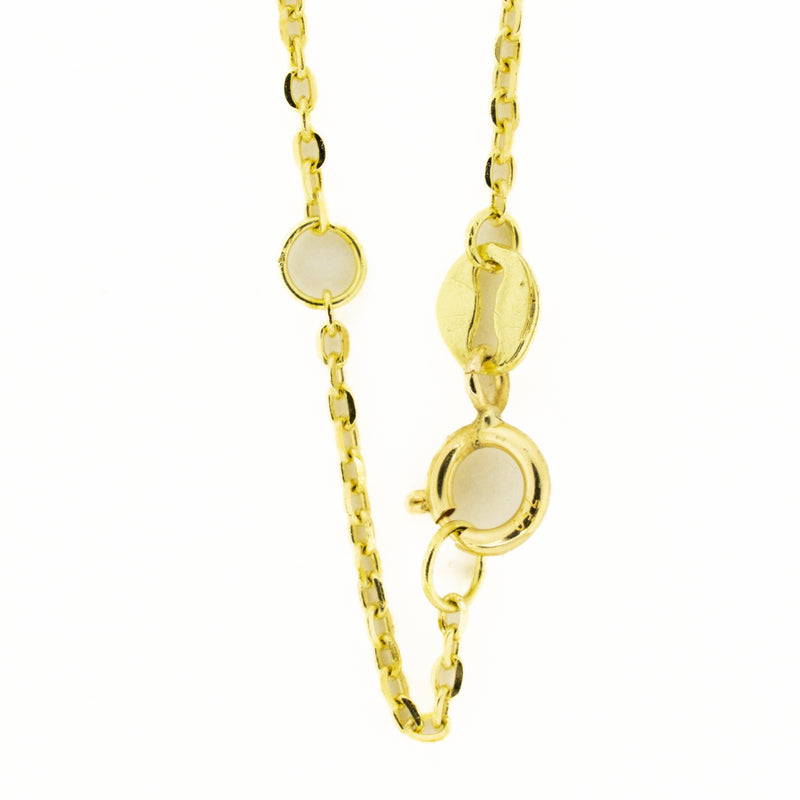 Onyx Drop 16" Necklace in 18K Yellow Gold