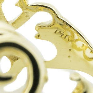 Ladies Fashion Gold Ring in 14K Yellow Gold - Size7.5