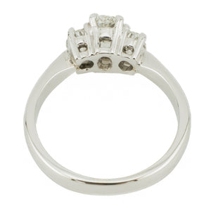 0.75ct Oval F/SI1 Diamond w/ 0.50ctw Accents Engagement Ring in 14K White Gold - Size 6.75