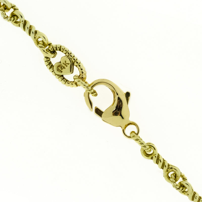 0.12ctw Diamond Necklace 17" in 14K Yellow Gold