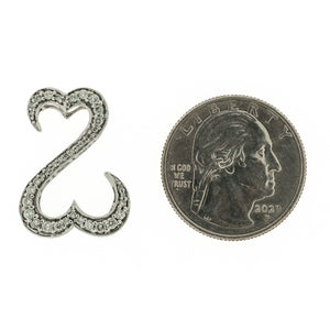 Jane Seymour Open Hearts Diamond Pendant & Chain Necklace in 14K White Gold