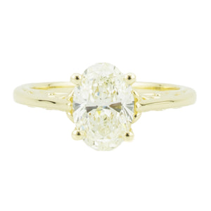 1.65ct SI1/L Oval Diamond Solitaire Engagement Ring in 14K Yellow Gold - Size 7