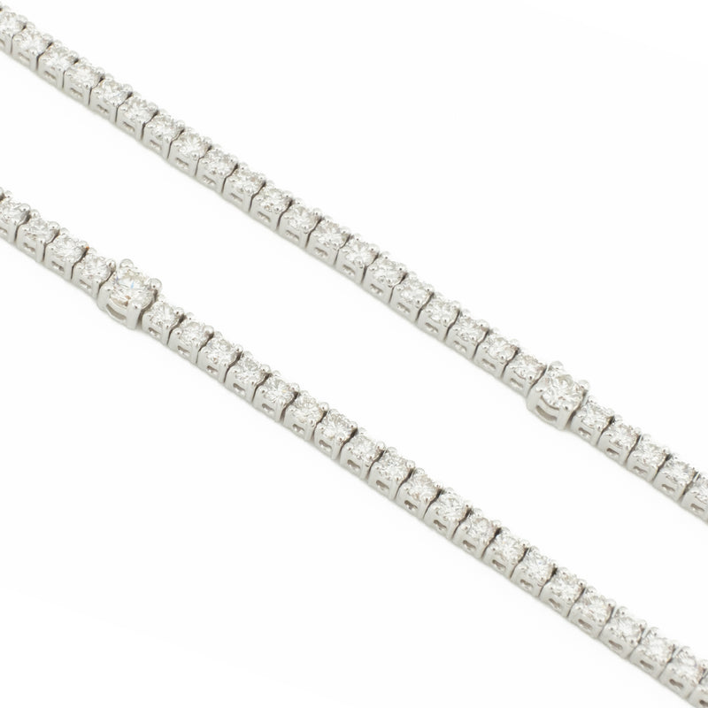 4.00ctw Diamond Tennis 20" Necklace in 14K White Gold - 21 Grams