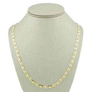 4mm Wide Fancy Mariner 24" Chain in 14K Three-Tone Gold - 22.7 Grams
